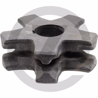 Noix étoilée - pour chaine en acier 14 x 50 mm - 5 dents - Ø ext. 194 mm - largeur 80 mm - Ø alésage 60 mm - rainure 14 mm