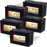 Pack de batteries 12 V / 105 Ah, par 5 - Ensemble composé de 5 x batterie de démarrage 58560528G, remplies, préchargées et sans entretien, technologie ca/ca