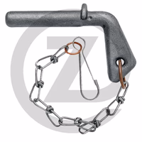 Piton-broche - avec chainette et crochet