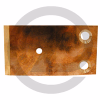 Plaque - arrière, - 4 x 60 x 110 mm