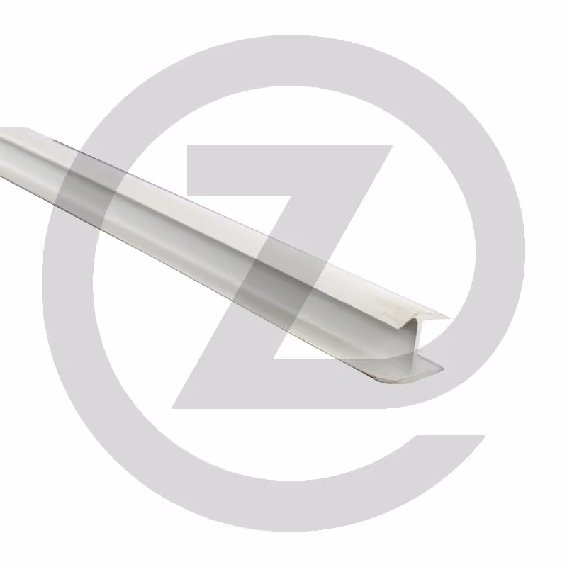 Profil, en PVC - souple/dur, gris