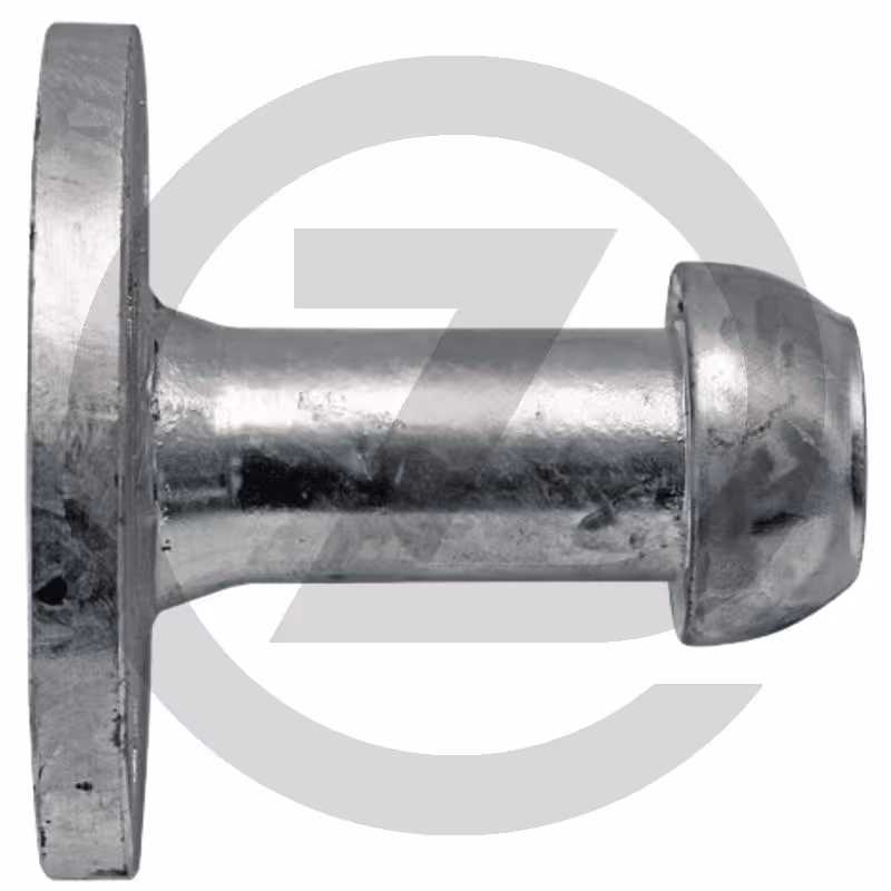 Raccord mâle 6'' avec bride ronde 8 trous