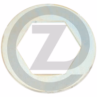 Rondelle - avec trou hexagonal, 23 x 41 x 2 mm