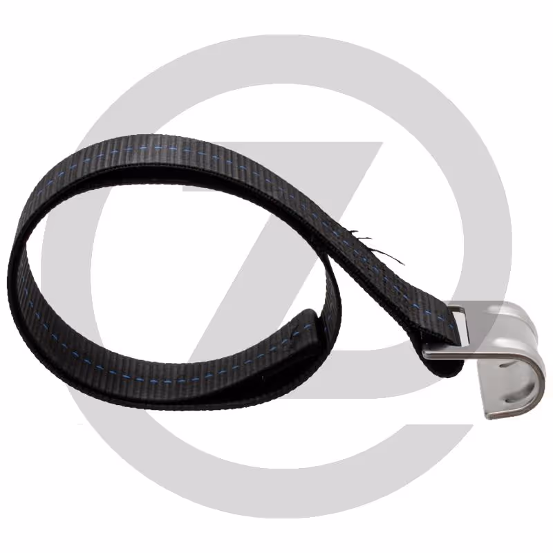 Sangle de rechange - noire, avec crochet plat M 52, en inox