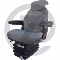 Siège - revêtement en tissu, gris, - avec appui-tête