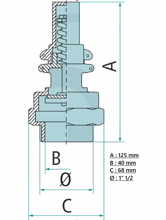Soupape de dépression - DM228, Ø 1 1/2"