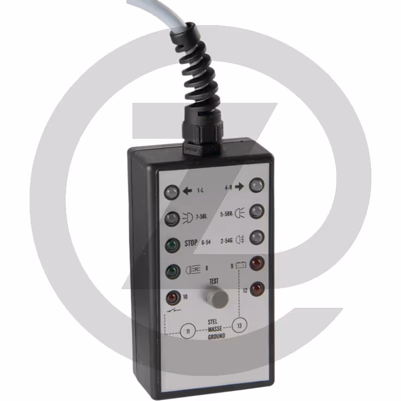 Testeur pour tracteur 12 V - test des prises à 7 et 13 pôles