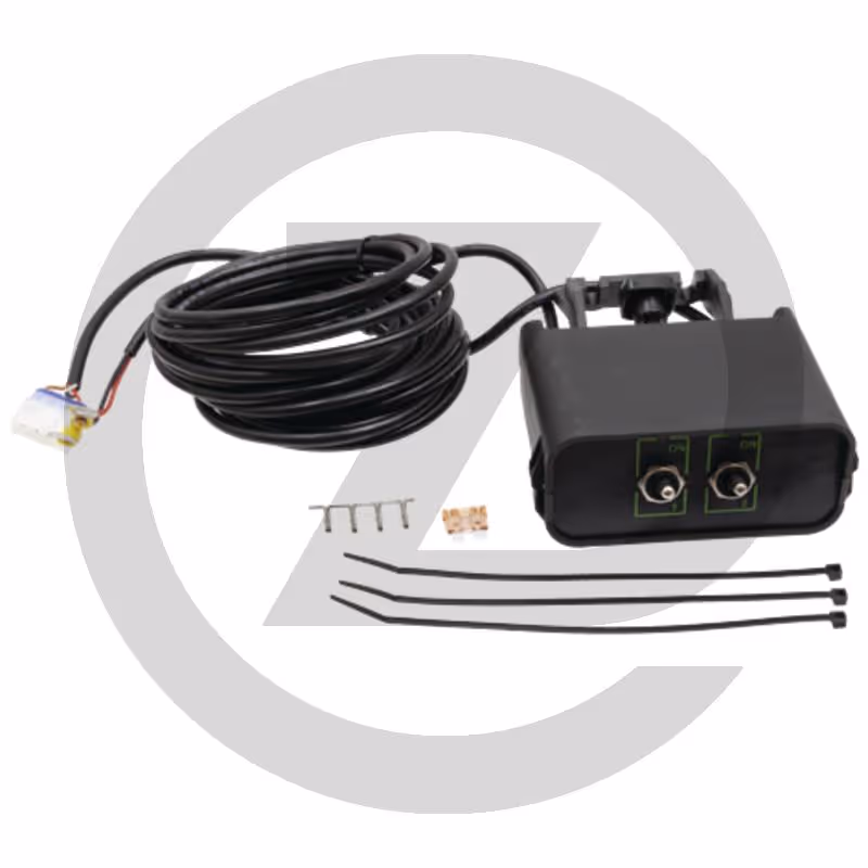 Unité de commande - pour 2 sections + soupape de pression et soupape principale - câble d'alimentation 2 m pour 5 câbles de soupapes inclus - convient pour le kit de transformation de vanne de réglage électrique (670M200AH3XX0001)