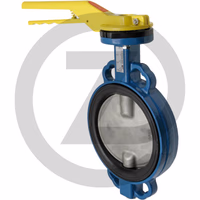 Vanne d'arrêt - (avec levier à cliquet / jaune)