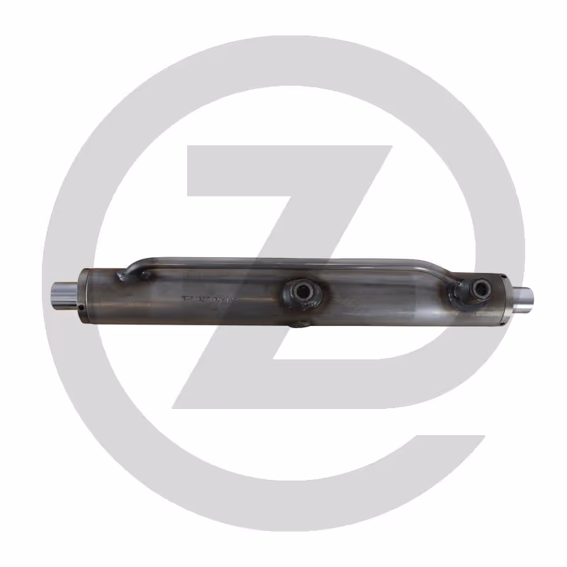 Vérin de blocage - pour essieu directionnel - (nouveau modèle) version serrée, sans trous, dans la tige de piston, sans filetage. - 2 kits de joints sont nécessaires pour ce cylindre!