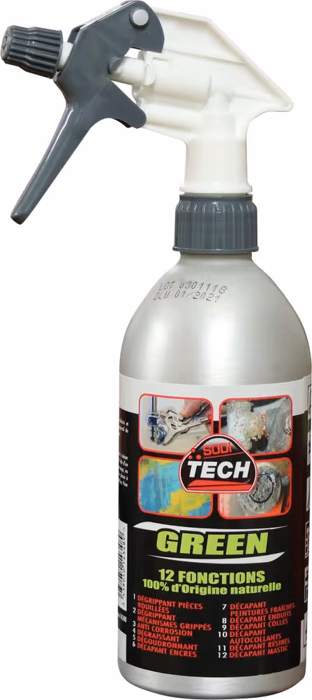 GREEN - DEGRIPPANT 12 FONCTIONS ORIGINE VEGETALE- PULVERISATEUR 500ML