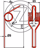 Griffe de semoir (Ressort) Hassia 054940