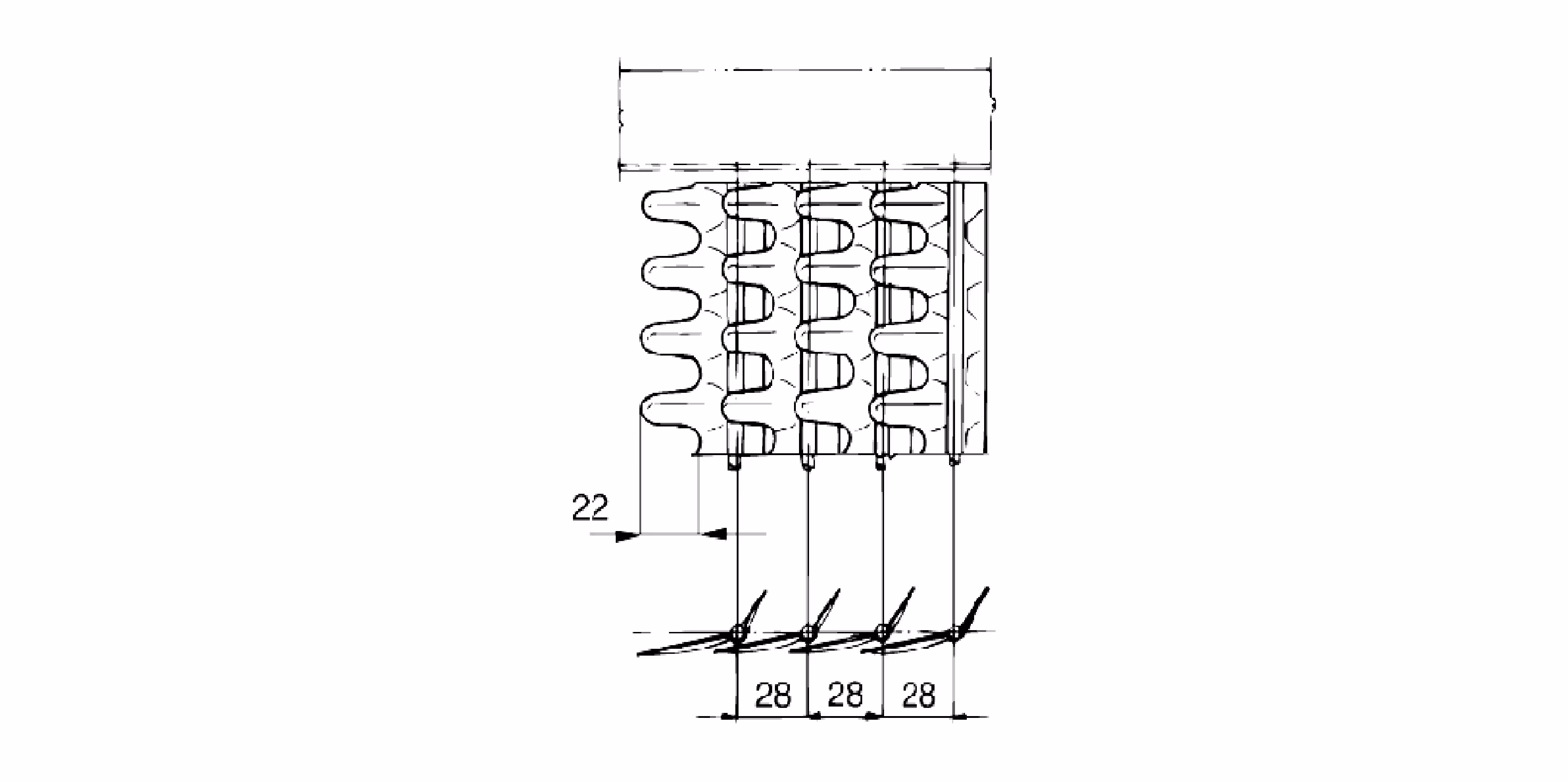 Grille supérieure CZ/2 pour moissonneuse 1322467C6 - Case IH