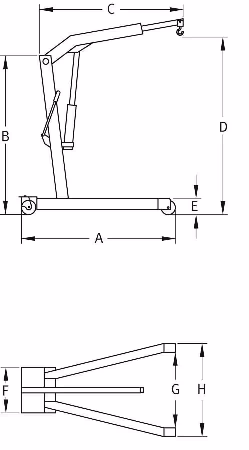 Grue d'atelier Equinoxe 1t pliable Origine