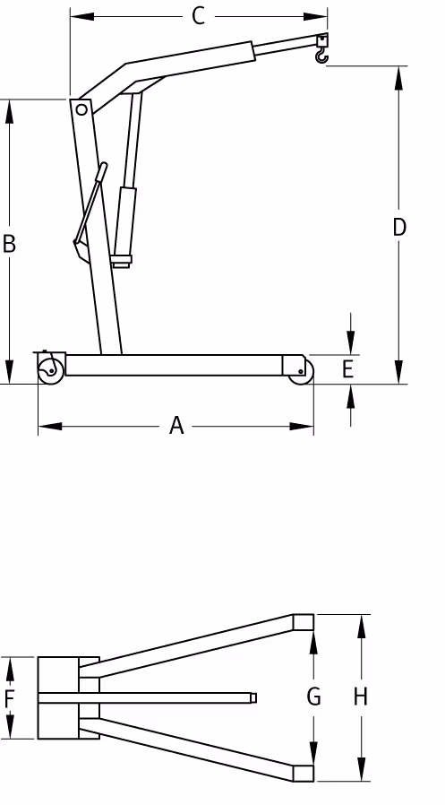 Grue d'atelier Drakkar 2t pliable Origine