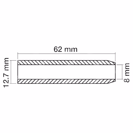 Guide de soupape moteur Perkins Ø8 X 12.7 - Lg. 62 mm