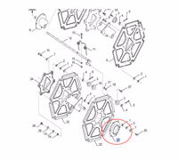 Guide pour roulement de rabatteur NH 84002761 - New Holland