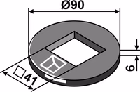 Güttler | Rondelle de réglage Ø90x6x41