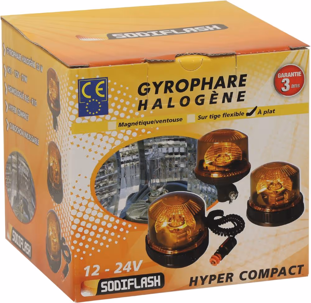 GYRO SODIFLASH A PLAT 3 VIS 12-24V 23W