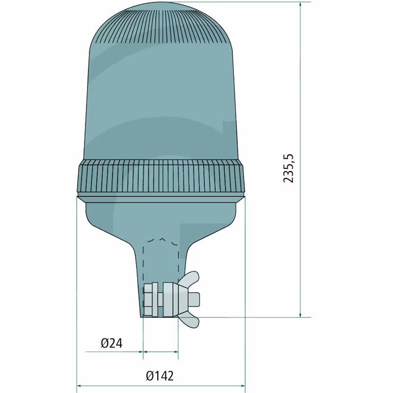 Gyrophare 12 V Halogène sur tube