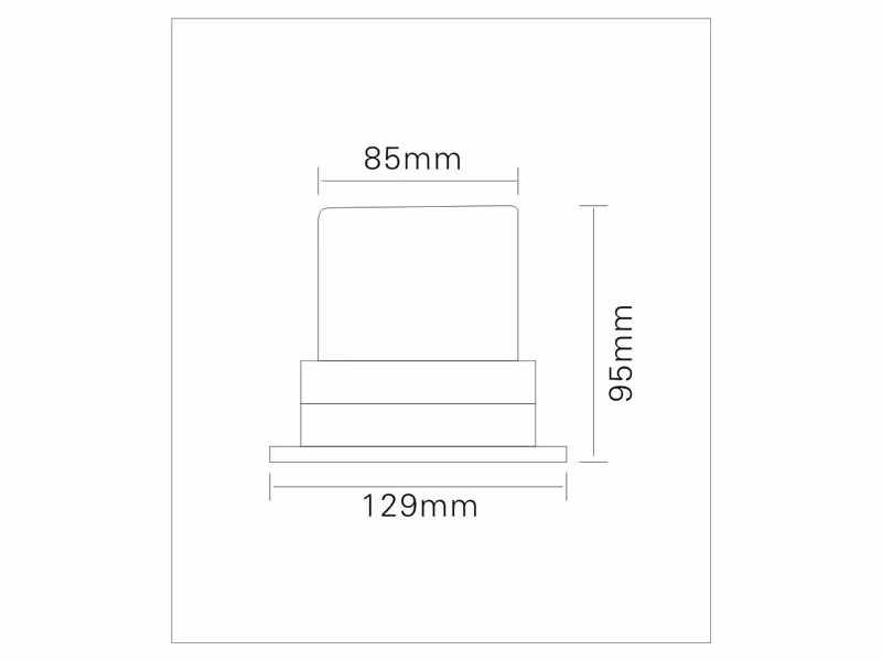 Gyrophare à LED (orange), Classe 3, Fixation 3 Vis, 12-24V
