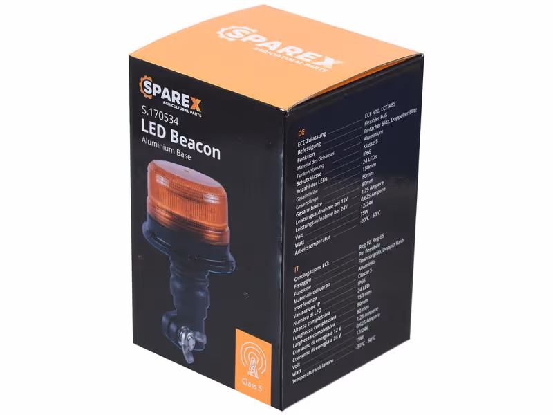 Gyrophare à LED (orange), Classe 5, flexible, 12-24V