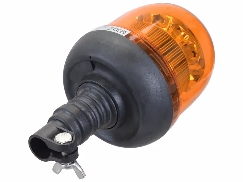 Gyrophare à LED rotatif (orange), Classe 3, flexible, 12-24V - adaptable sur tracteurs John-Deere
