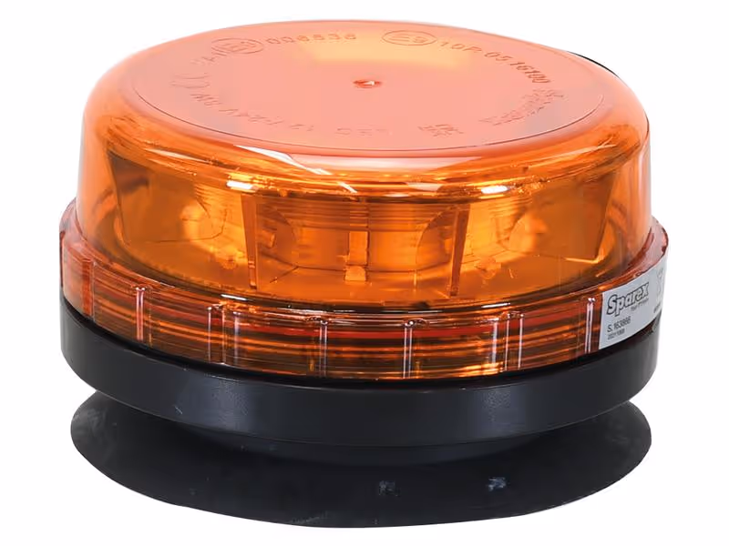 Gyrophare à LED rotatif (orange), Classe 3, magnétique, 12-24V