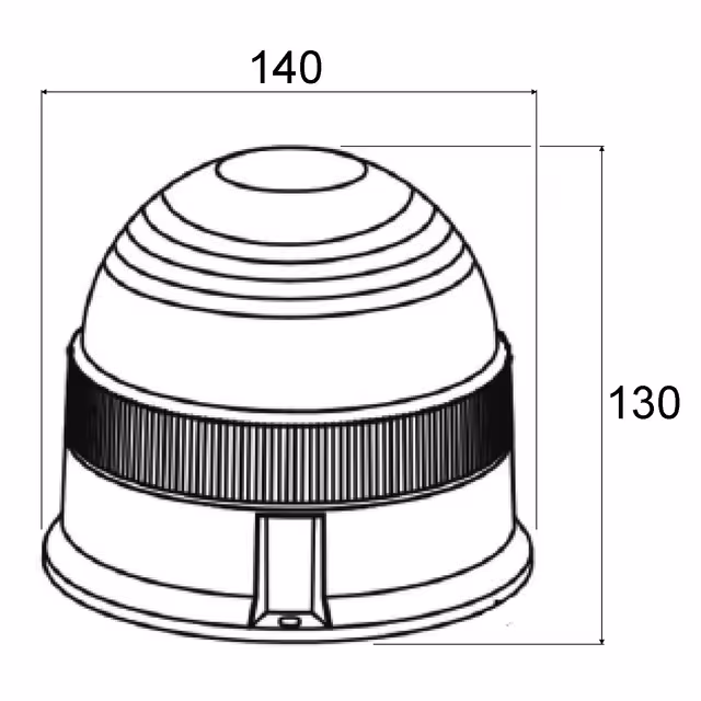 Gyrophare led embase plate 3 vis 12/24v r65 techni-power