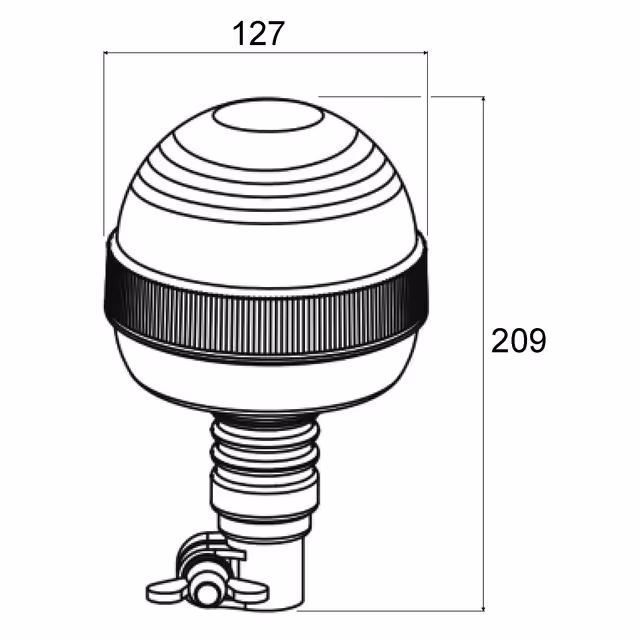 Gyrophare led flexible 12/24v r65 techni-power