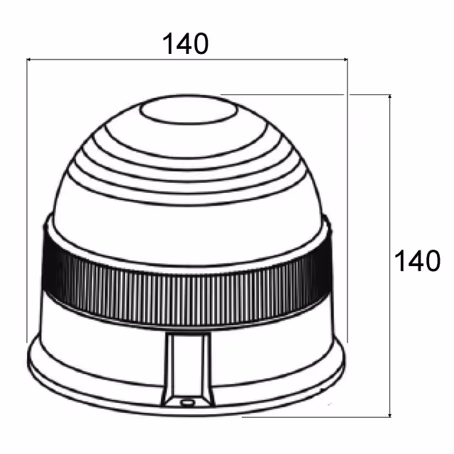 Gyrophare led magnetique 12/24v r65 techni-power