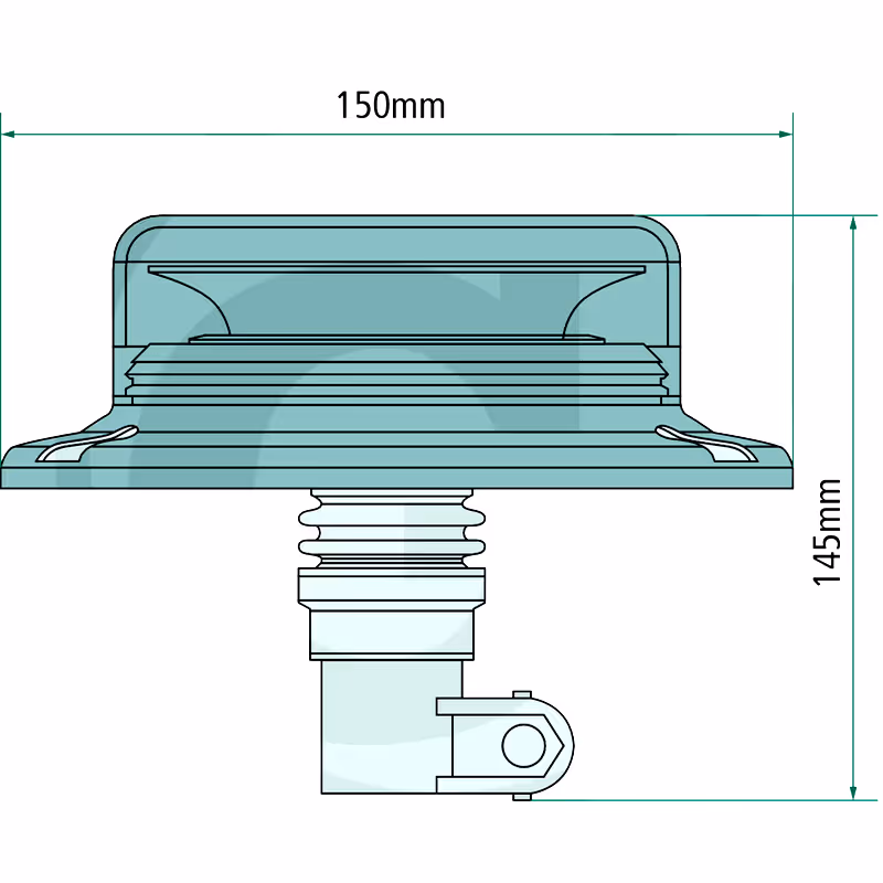 Gyrophare LED Vert avec ceinture de sécu