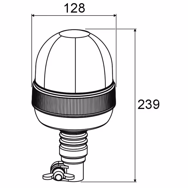 Gyrophare stelux flexible 12/24v