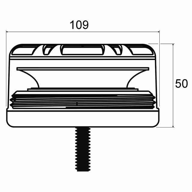 Gyrophare travaux public led embase plate 12/24v techni-power