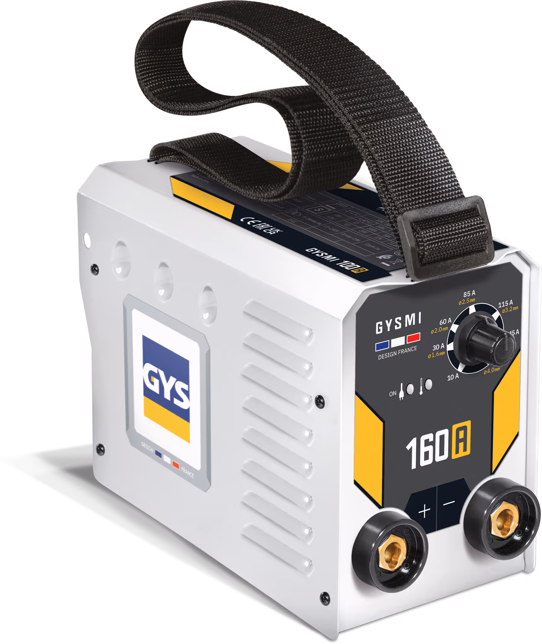 Poste à souder à l'électrode enrobée 160A Monophasé 230V (MMA) - Pour électrodes Ø1,6 à 4,0mm GYS - GYSMI 160A -  Avec Valise, Porte-électrode & Câble de masse