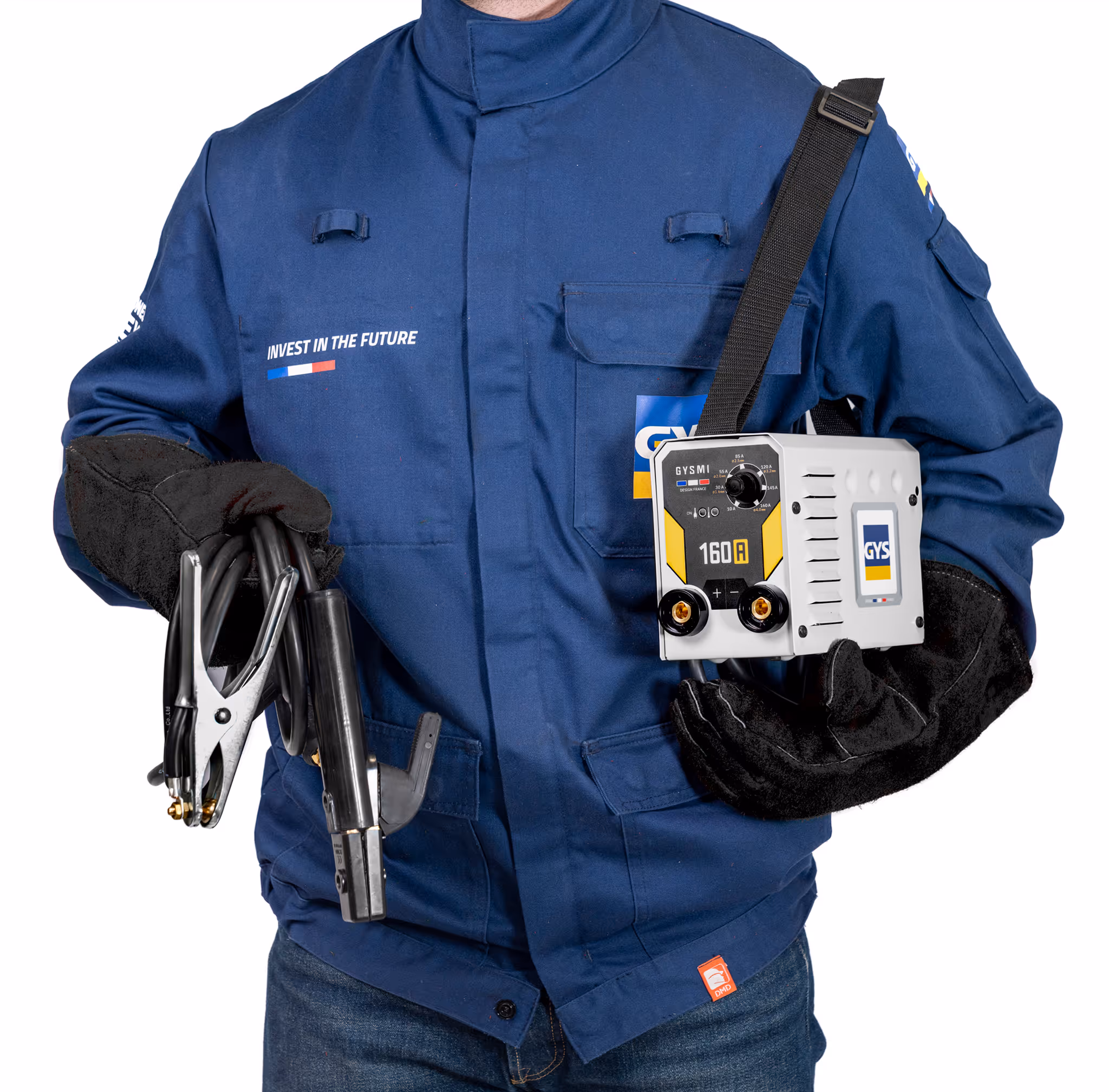 Poste à souder à l'électrode enrobée 160A Monophasé 230V (MMA) - Pour électrodes Ø1,6 à 4,0mm GYS - GYSMI 160A -  Avec Valise, Porte-électrode & Câble de masse