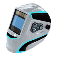 GYS - Masque de soudage LCD ERGOTECH+ 3/5-13 G Silver True Color - teinte 3/5>13 - champ de vision 100x67mm - assombrissement automatique 0,08ms - 4 capteurs - mode meulage - classe optique 1/1/1/1 - pour MMA, TIG, MIG/MAG & coupe Plasma
