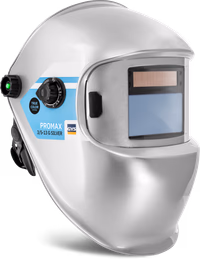 GYS - Masque de soudage LCD PROMAX 3/5-13 G Silver True Color - teinte 3/5>13 - champ de vision 100x50mm - assombrissement automatique 0,08ms - 4 capteurs - mode meulage - classe optique 1/1/1/2 - pour MMA, TIG, MIG/MAG & coupe Plasma