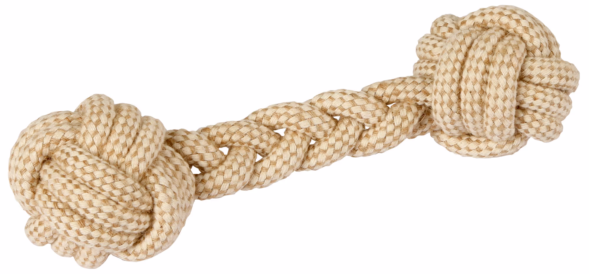 Haltère jute/coton, beige, 25cm, Ø7cm