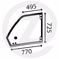 Haut de porte gauche ref 083431U adaptable Merlo