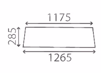 Vitre cabine tacteur Fiatagri arrière inférieure 9956386 Adaptable