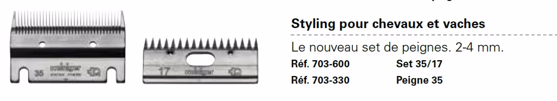 Heiniger | Jeu de peignes 3517 (703-600)