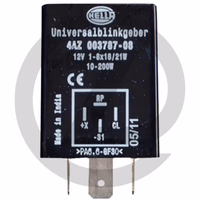 HELLA Centrale clignotante, électronique - 12 V, 4 connexions à fiches plates