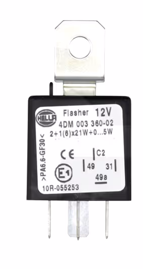HELLA Centrale clignotante, électronique - 12 V, 4 connexions à fiches plates