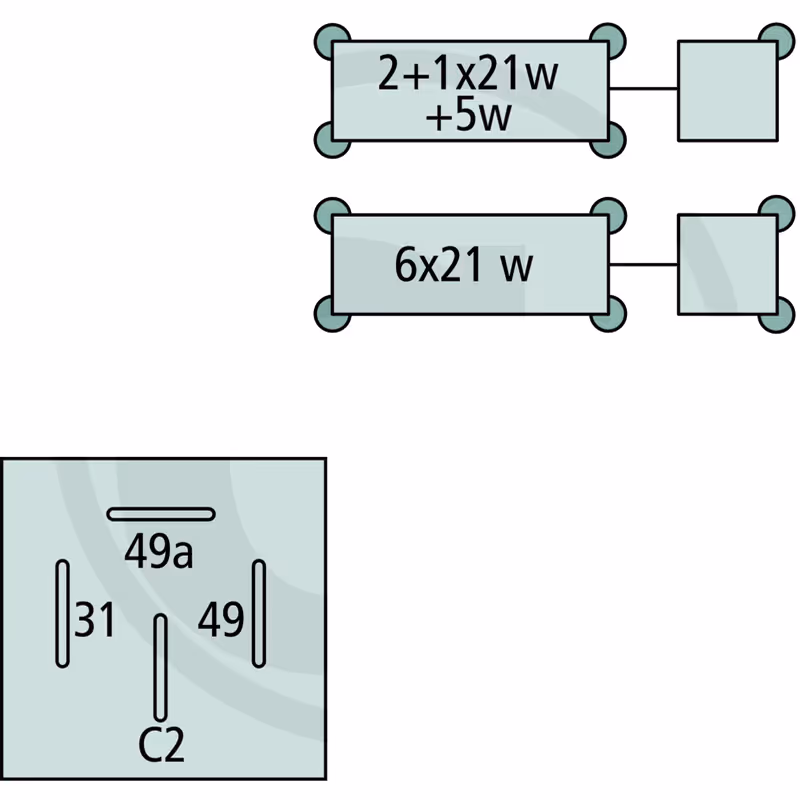 HELLA Centrale clignotante, électronique - 12 V, 4 connexions à fiches plates