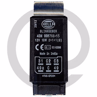 HELLA Centrale clignotante, électronique - 12 V, 6 connexions à fiches plates