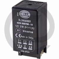 HELLA Centrale clignotante, électronique - 12 V, 6 connexions à fiches plates