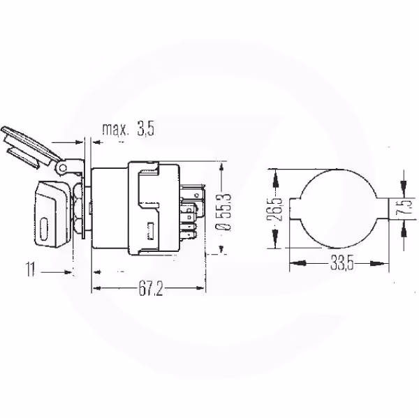 Commutateur de contact Hella