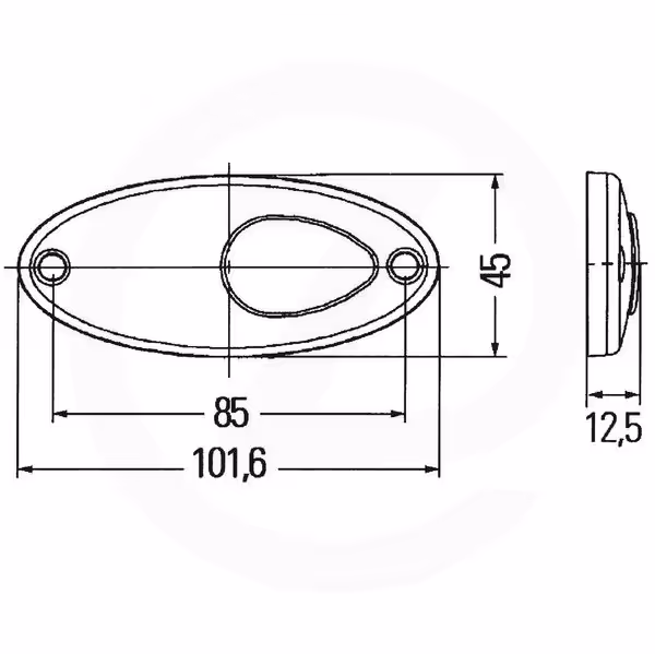 Feu arrière Oval(e) LED Hella