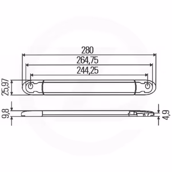Feu stop universel LED 12V Hel Hella